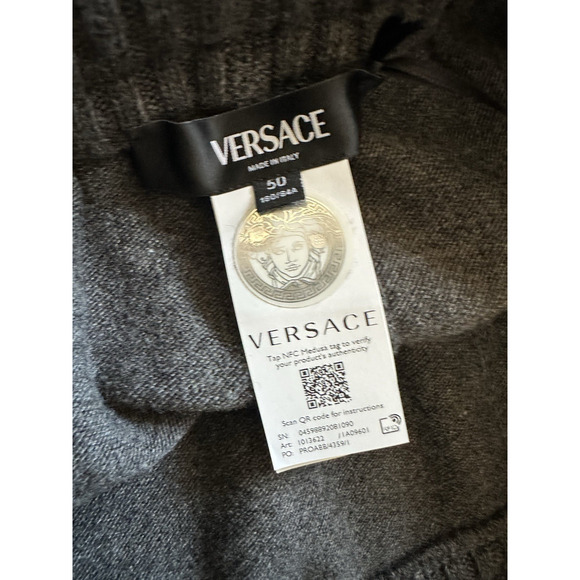 Versace Men’s Medusa Wool/Cashmere Sweatpants L (50 Euro) 1013622 IT NWT $1525 - Picture 15 of 16